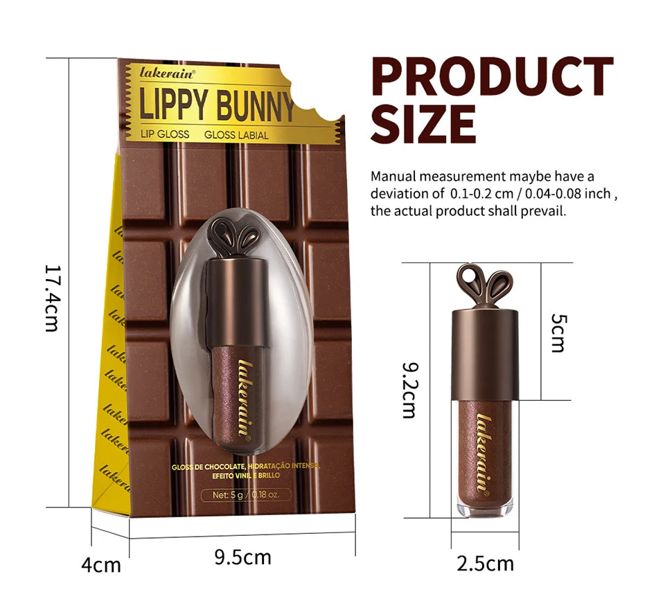 Daily Makeup Lip Gloss Deep Moisturizing Chocolate Glow Lip Care Cosmetics - 17