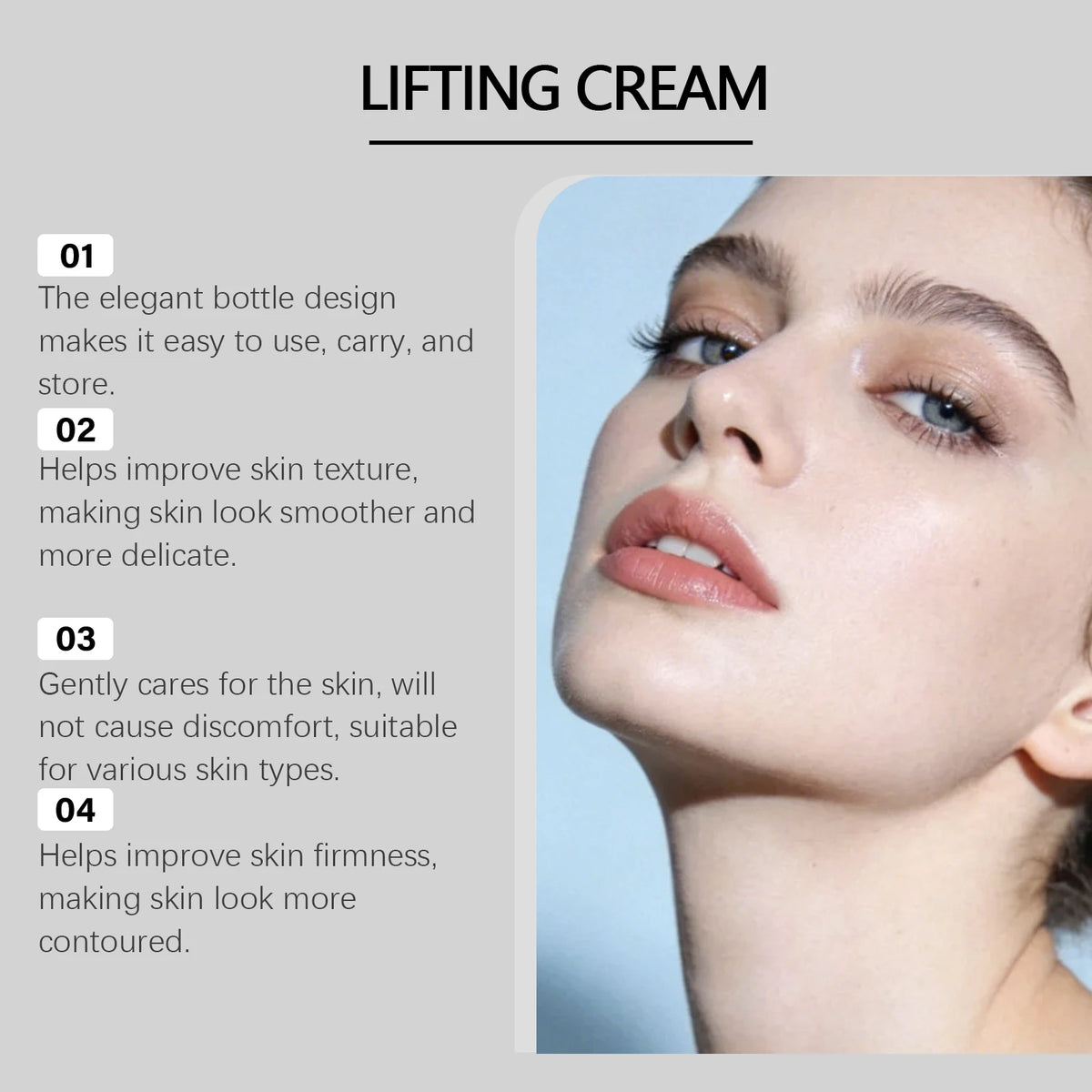 Daily Face And Neck 3D Lifting Cream For Firming And Smoothing Skin Care