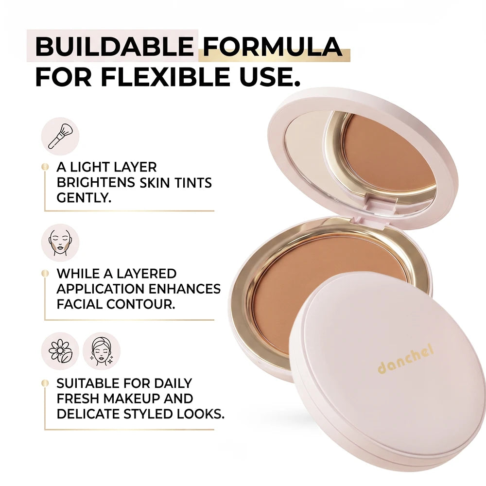 Daily Makeup Pressed Bronzer Powder for Natural Matte Contouring - 3