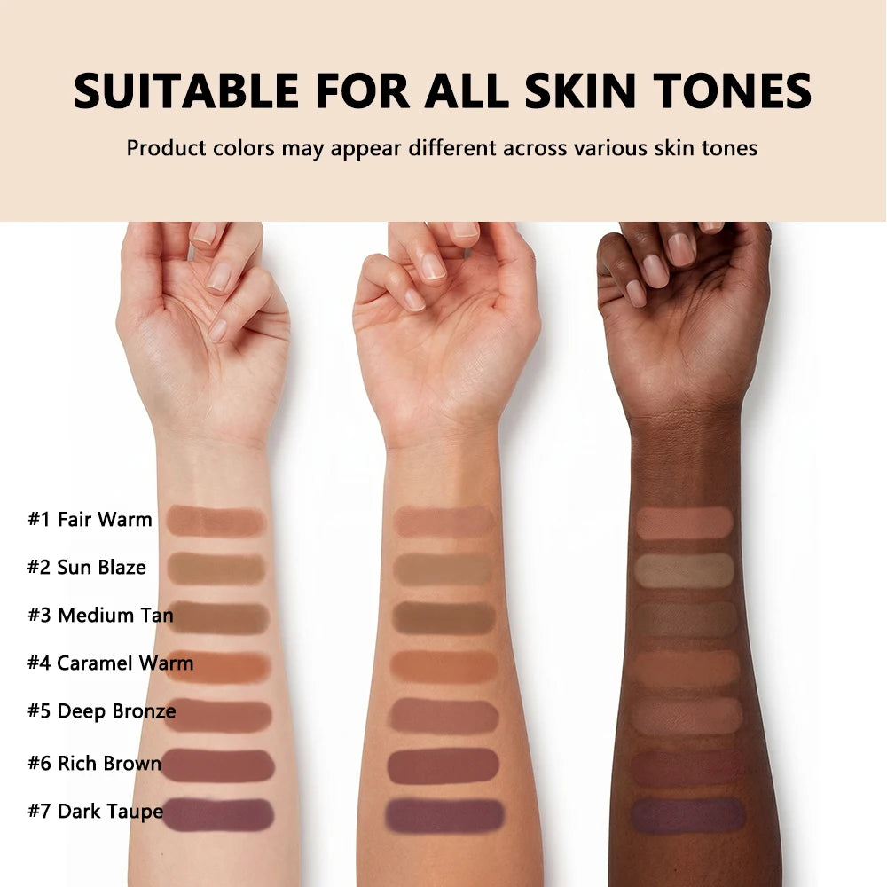 Daily Makeup Soft Matte Bronzer Powder for Natural Contour and Shading - 6