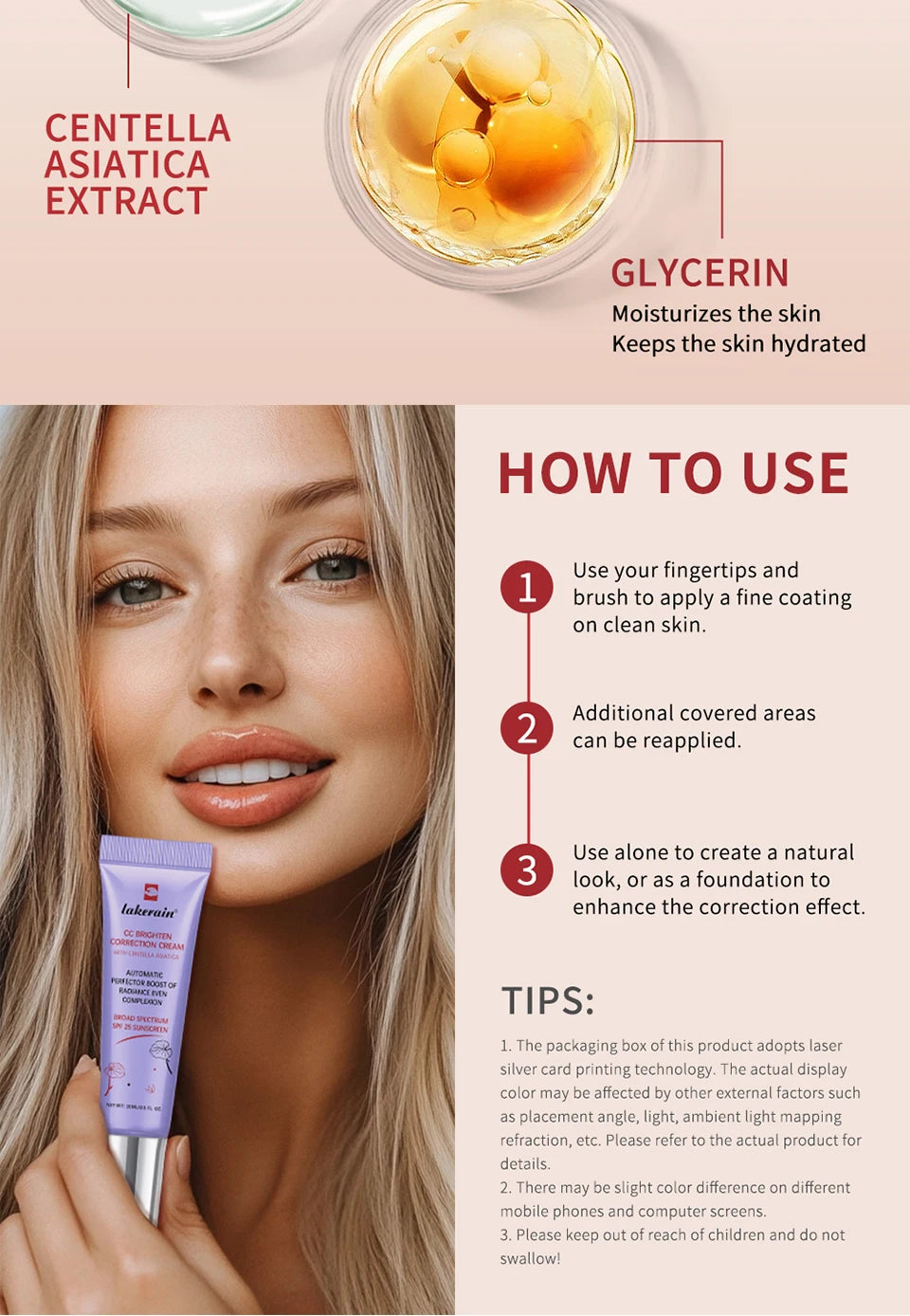 Daily Makeup CC Cream Primer for Even Skin Tone and Flawless Coverage