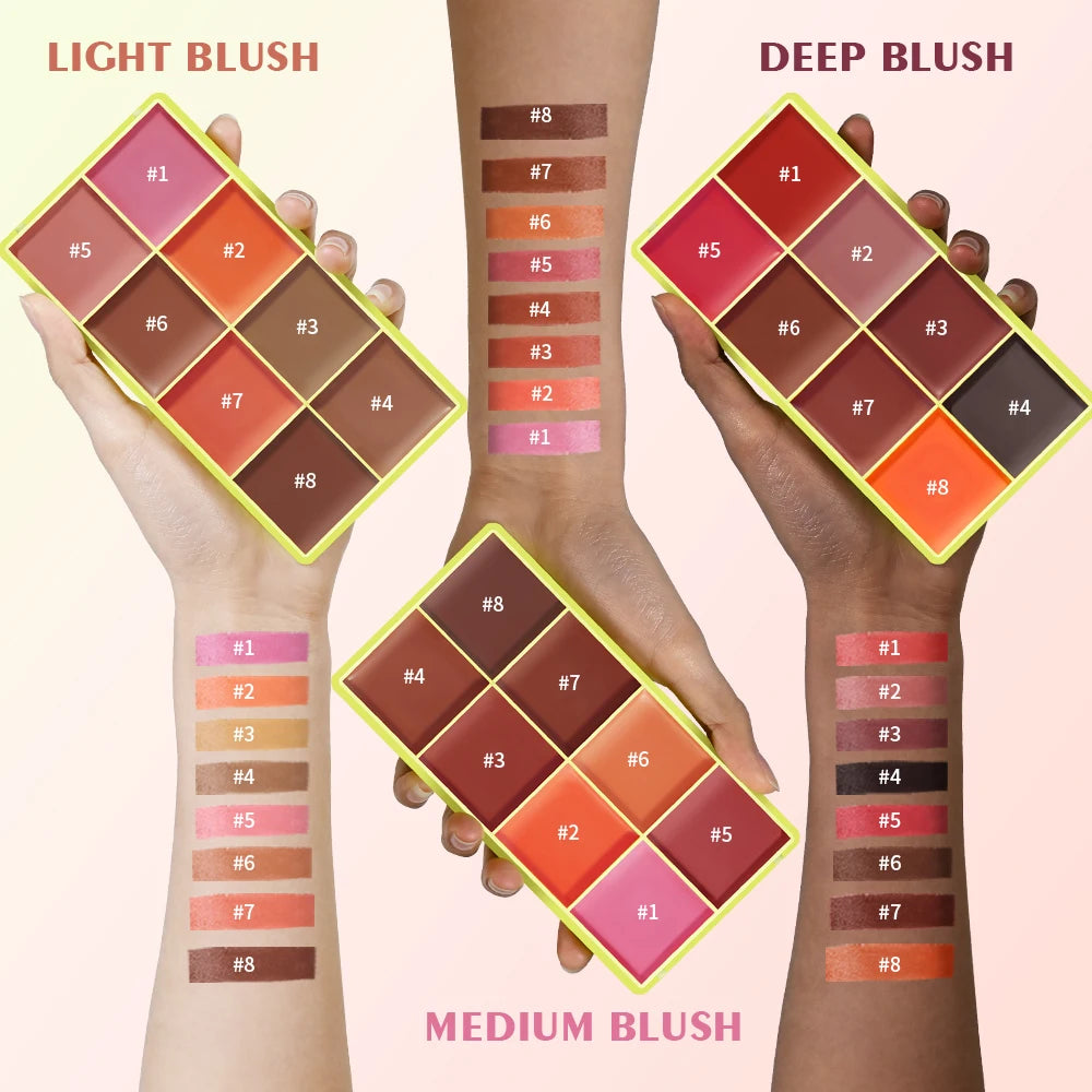 Daily Makeup Blusher Cream Plate for Natural Finish and Long Lasting Look