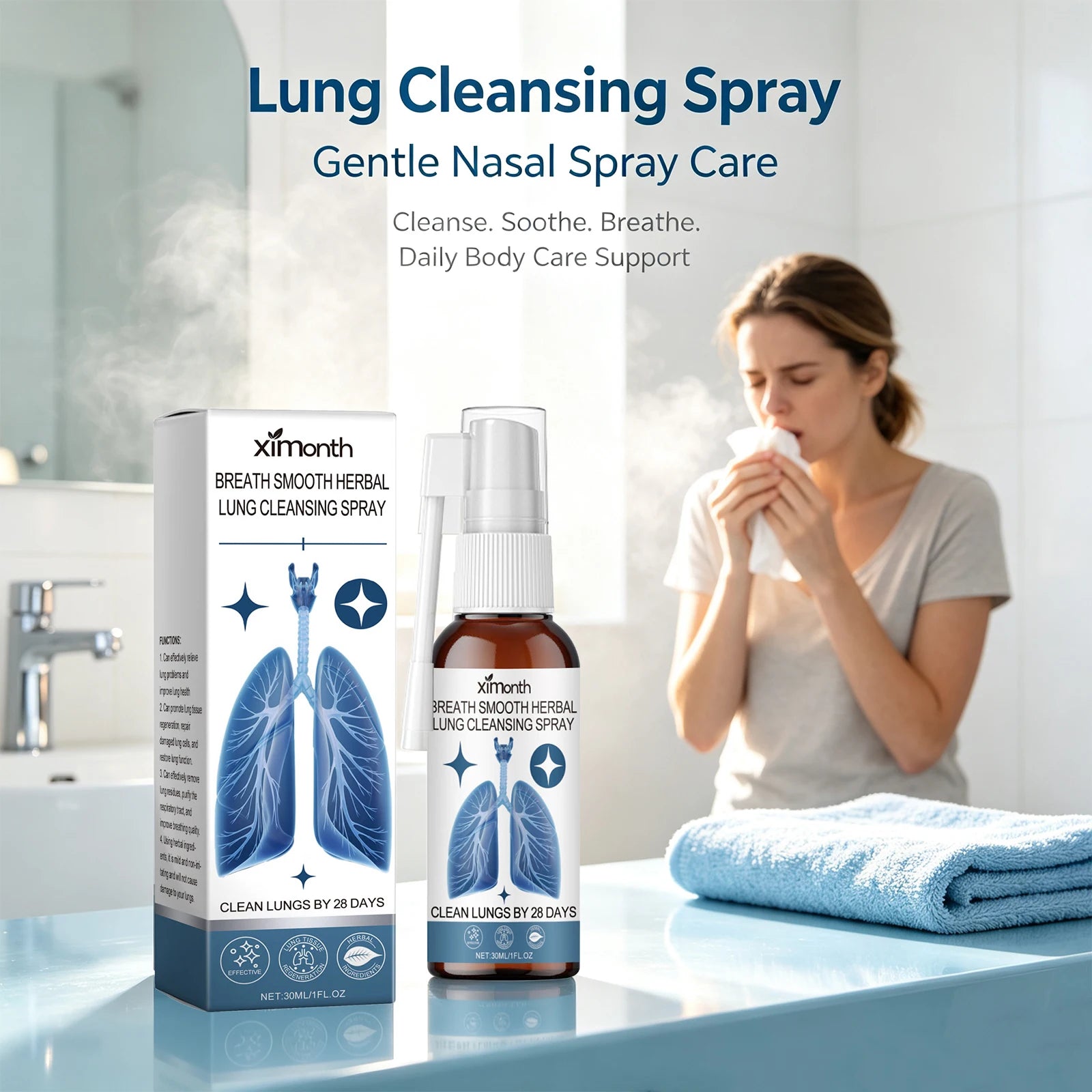 Daily Care Nasal Cleansing Spray for Throat Discomfort and Fresh Breath - 1
