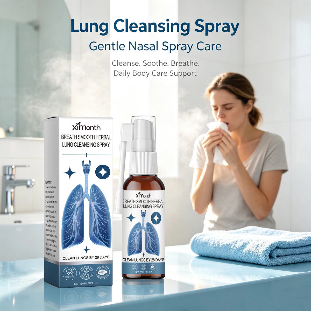Daily Care Nasal Cleansing Spray for Throat Discomfort and Fresh Breath