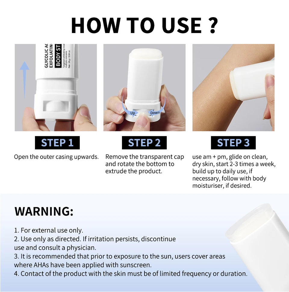 Dry skin care Glycolic Acid Exfoliating Body Stick for smooth skin - 16