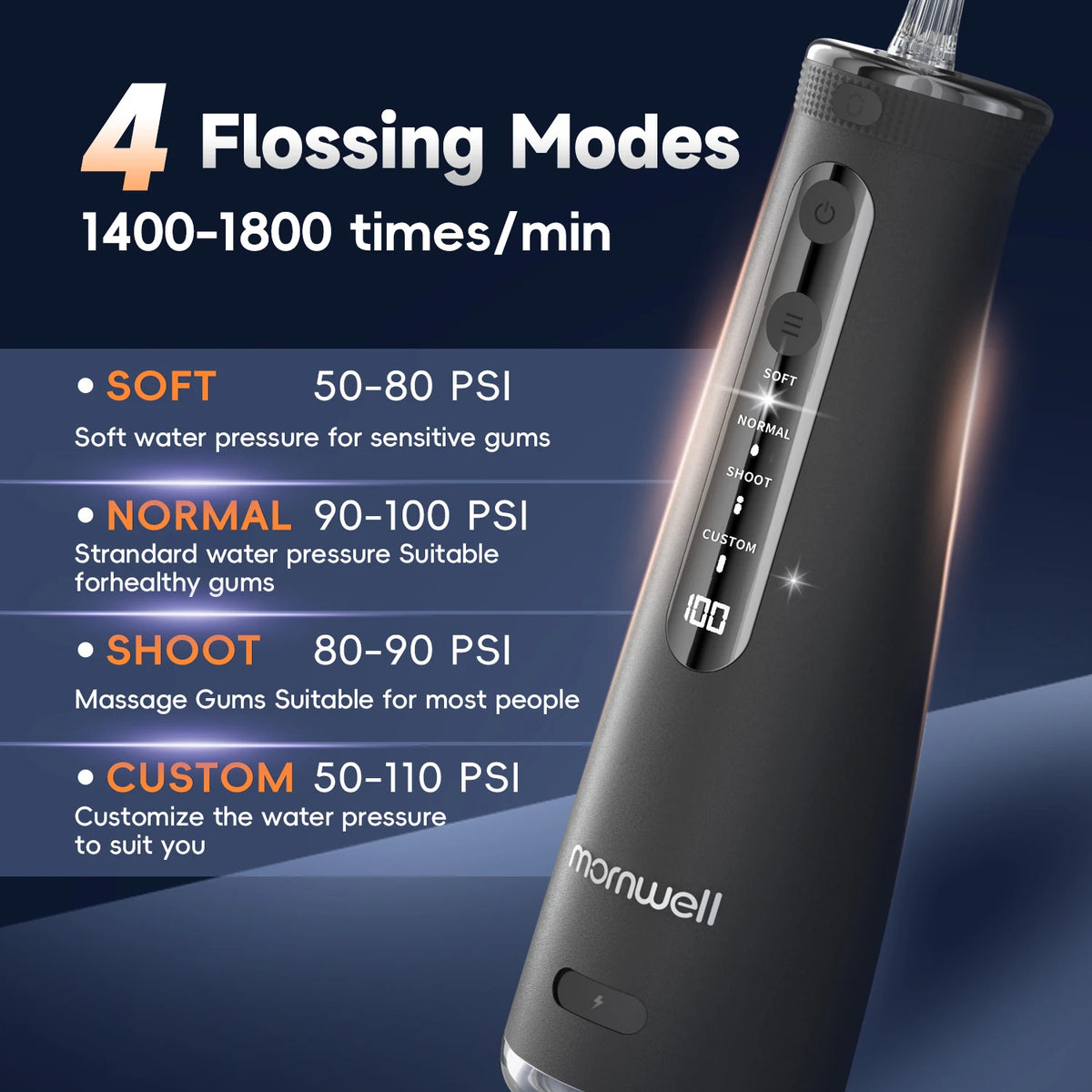 Home Teeth Whitening Oral Water Flosser for Deep Cleaning and Gum Care