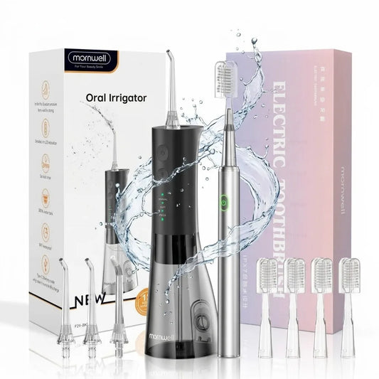 Daily Dental Care Water Flosser with Electric Toothbrush Combo Kit