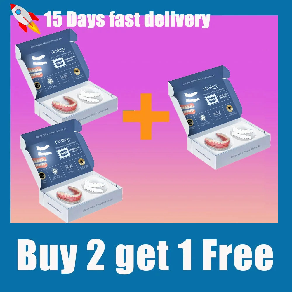 Daily Smile Adjustable Silicone False Teeth Kit for Natural Comfort - 8