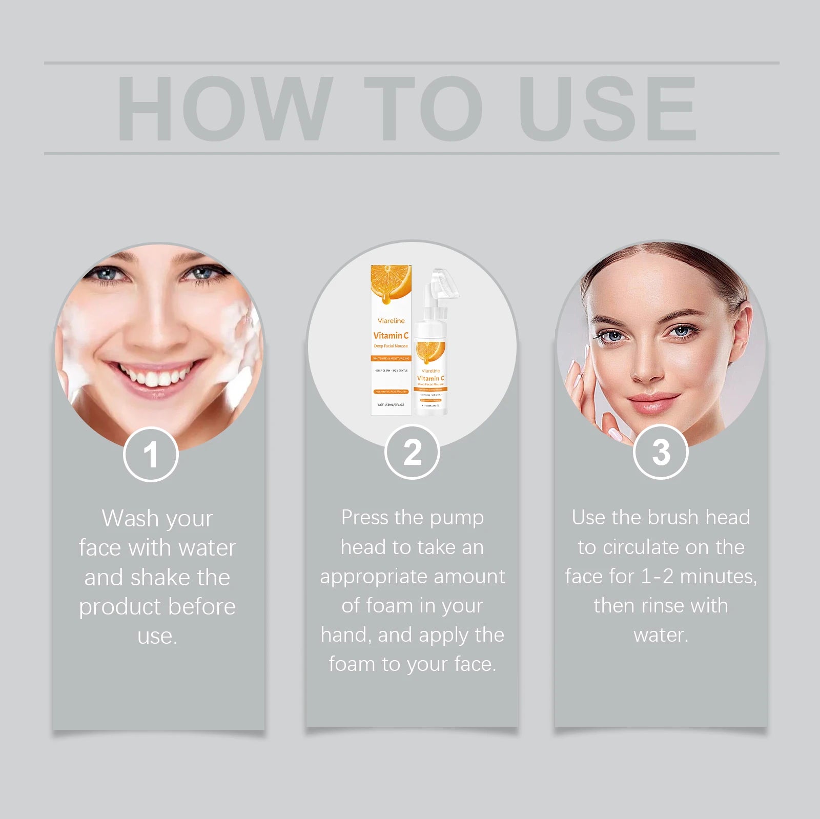 Daily skincare routine Vitamin C Facial Cleanser for deep cleansing pores - 12