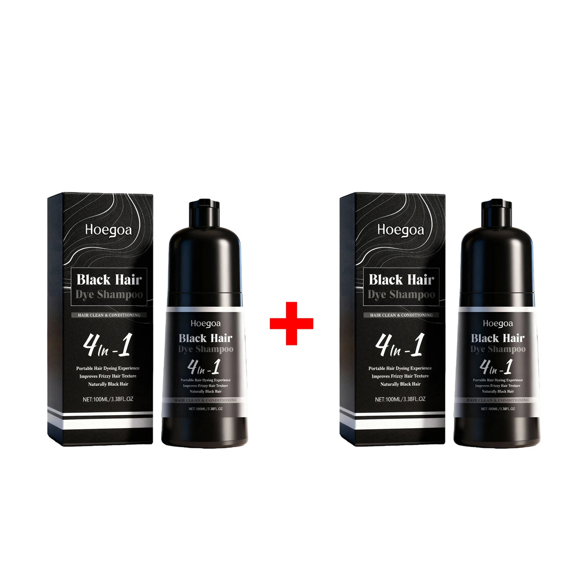Bathroom Hair Care Black Hair Dye Shampoo for Gray Coverage and Shine