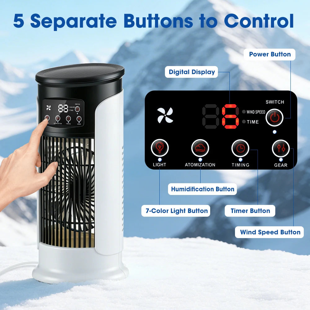 Home Office Portable Air Conditioning Fan for Instant Cooling Relief - 3