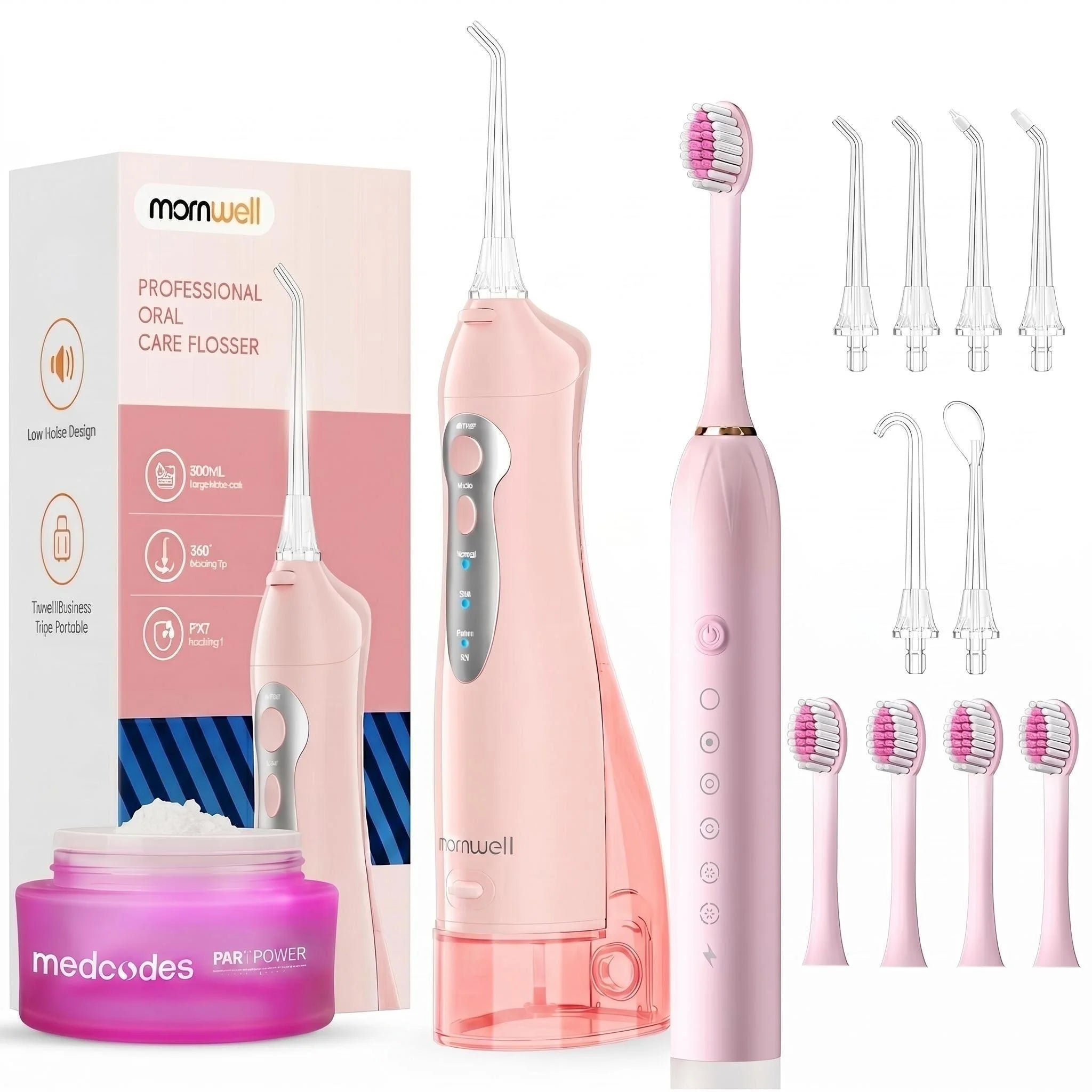Bathroom Oral Care Mornwell Water Flosser And Electric Toothbrush Kit - 25