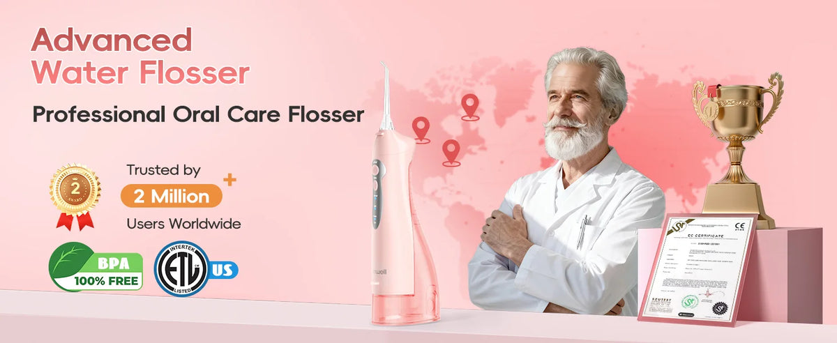 Bathroom Oral Care Water Flosser with Rechargeable Battery and 300ML Tank