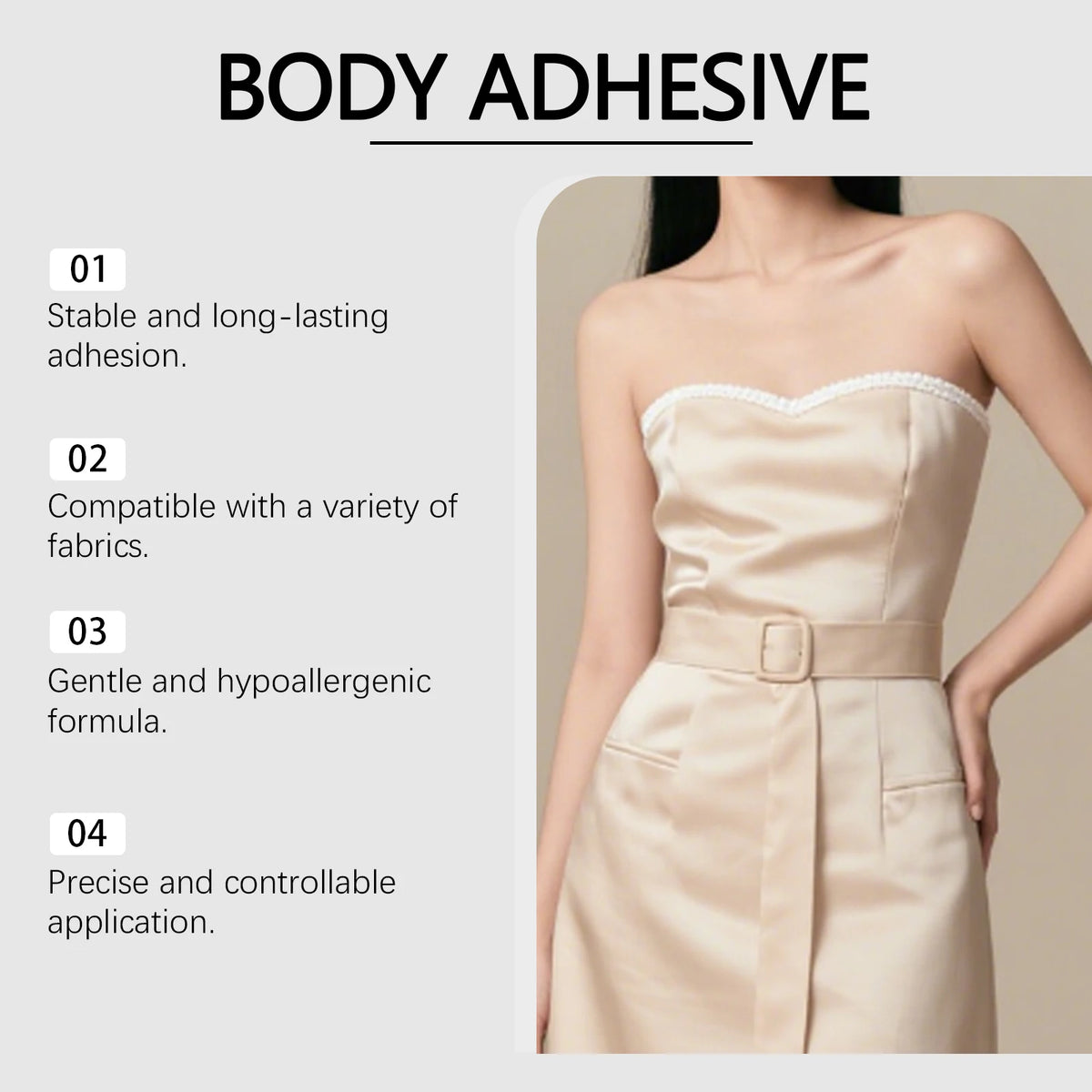 Daily Wear Body Adhesive for Clothing Secures Outfits Safely All Day