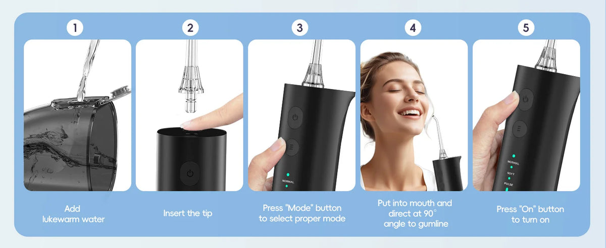Bathroom Oral Care Water Flosser and Electric Toothbrush Combo Kit