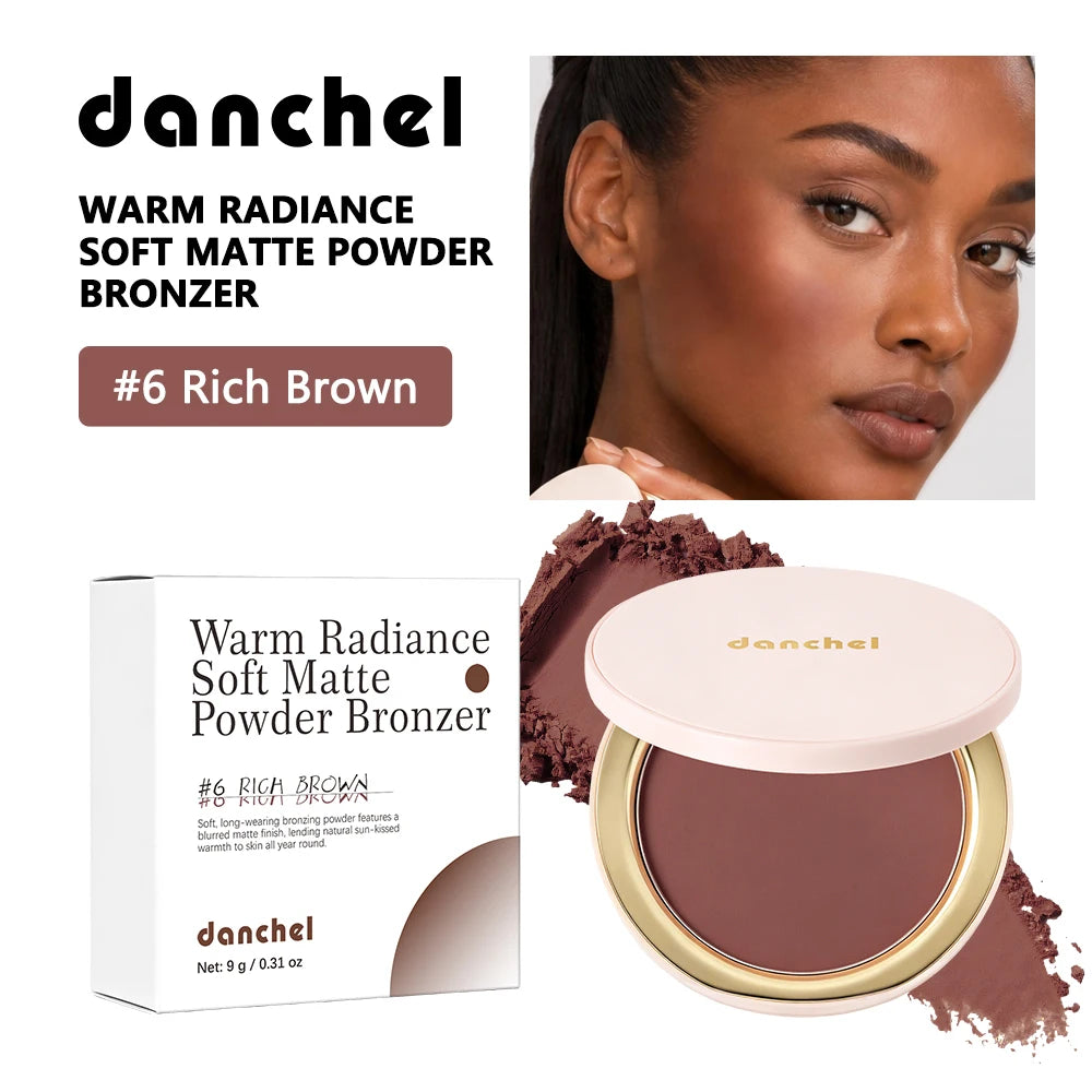 Daily Makeup Pressed Bronzer Powder for Natural Matte Contouring