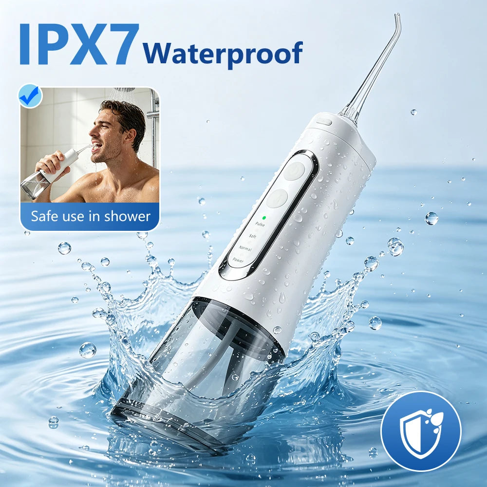 Bathroom Oral Care Electric Water Flosser with 4 Modes and 300ml Tank