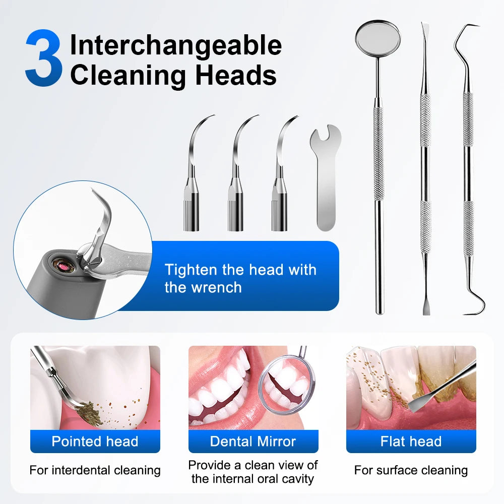 Bathroom Ultrasonic Dental Scaler with HD Camera for Plaque Removal - 12