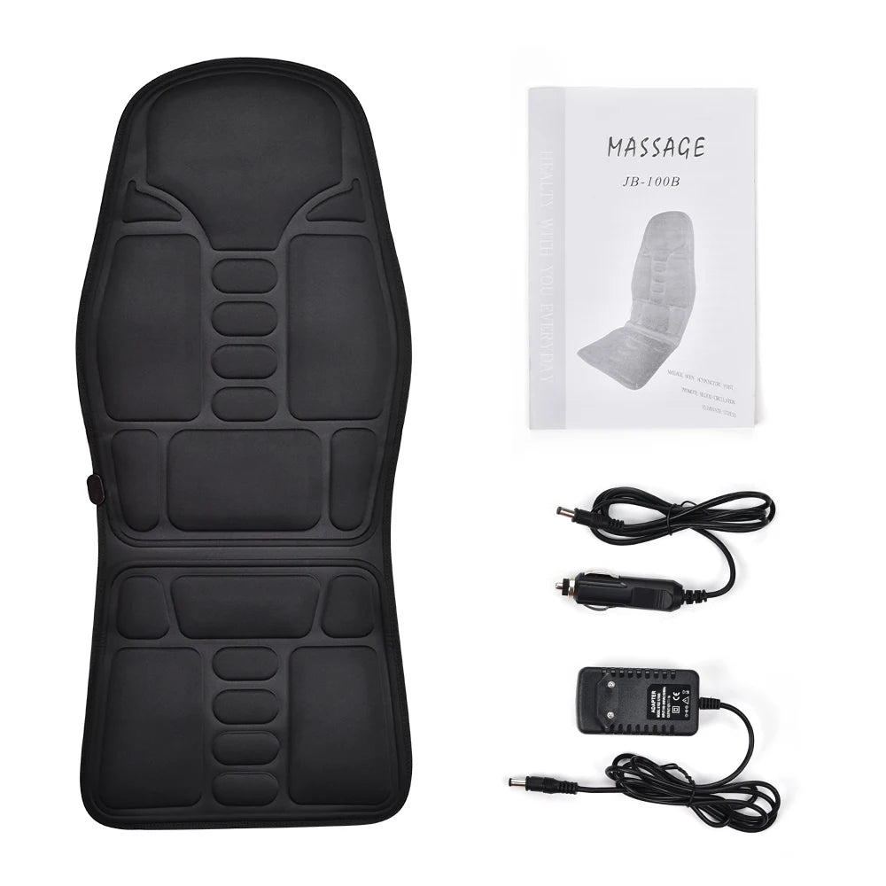 Home and Car Electric Back Massager Chair Cushion with Heat and Vibration - 23