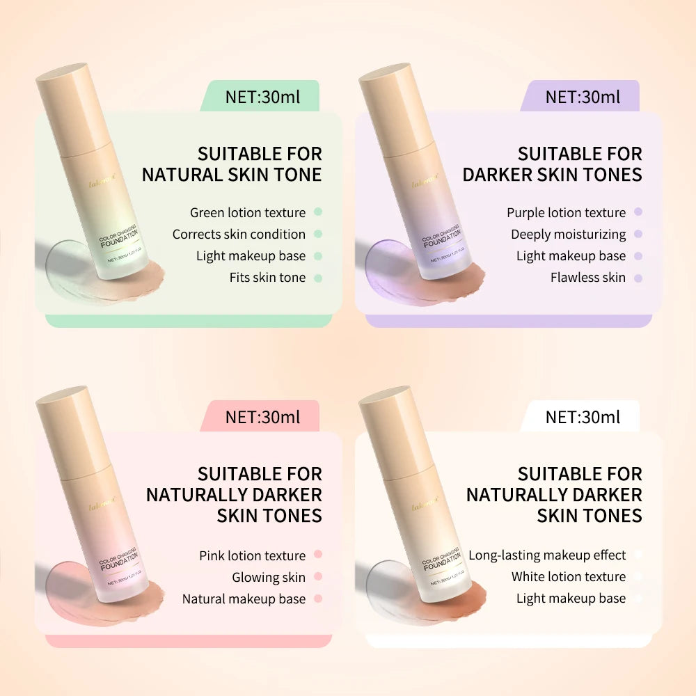 Daily Makeup Routine Color Changing Foundation For Flawless Skin Tone - 4