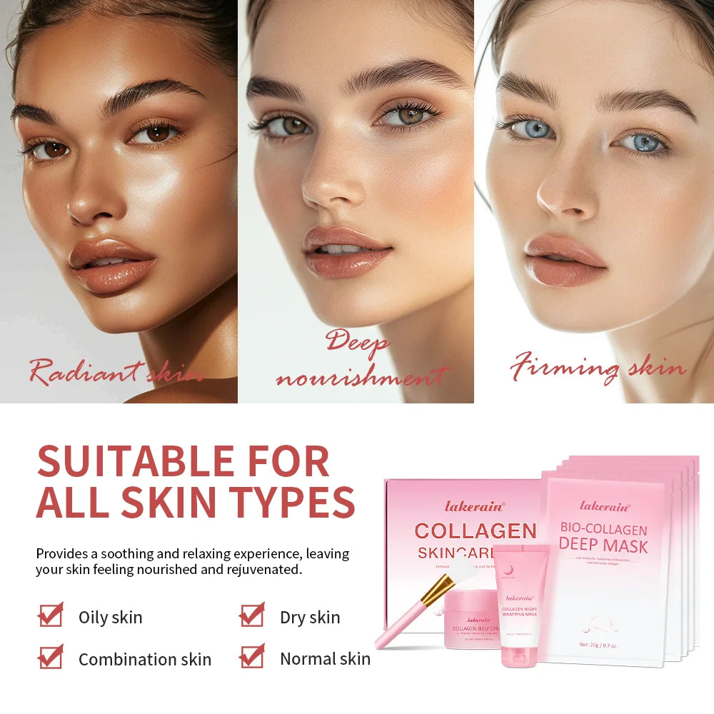 Daily Skincare Collagen Skincare Set Deep Nourishment and Hydration - 5