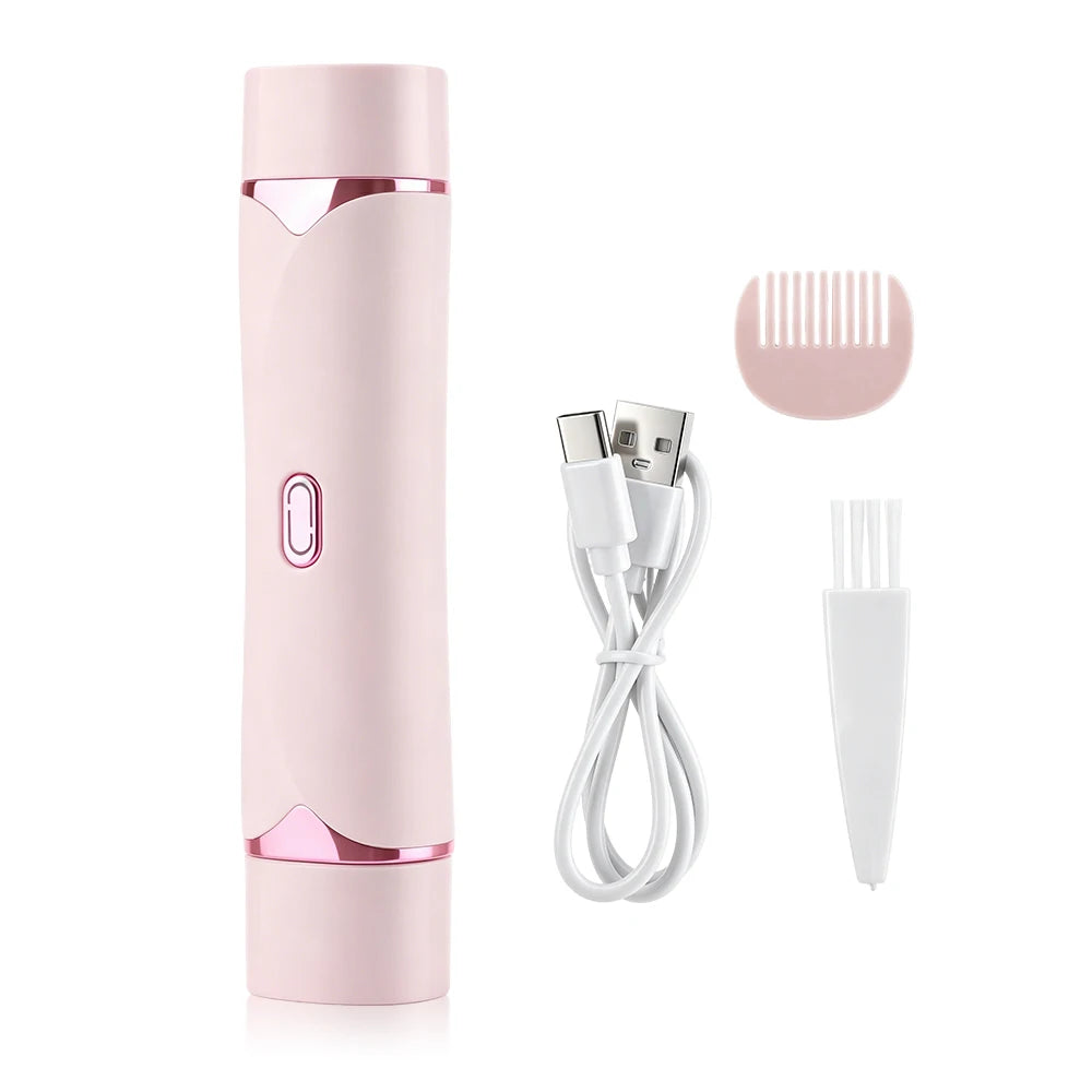 Bathroom Electric Shaver Dual Head Trimmer for Smooth Hair Removal