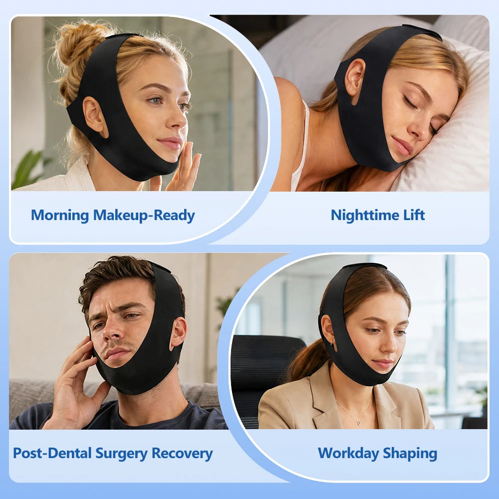 Home Skincare Face Wrap Band Hot and Cold Compress for Chin and Jaw - 13