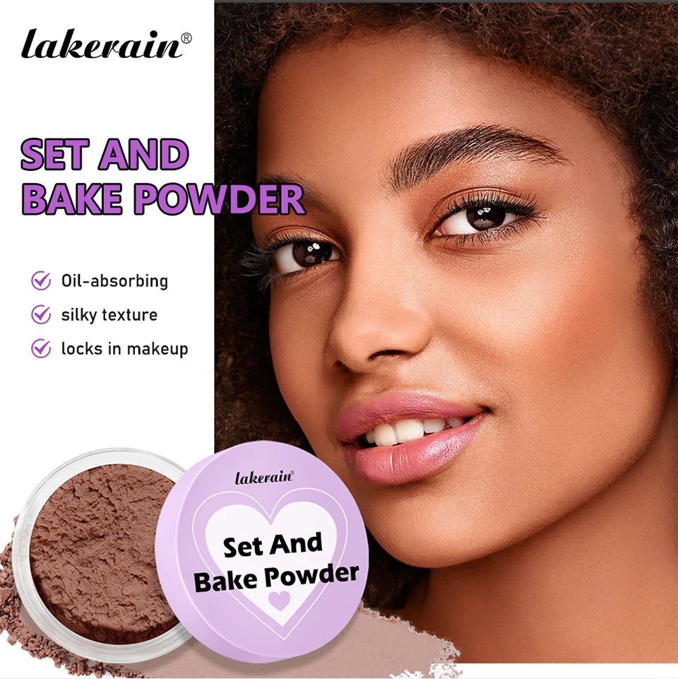 Daily Makeup Routine Loose Setting Powder for Flawless Matte Finish