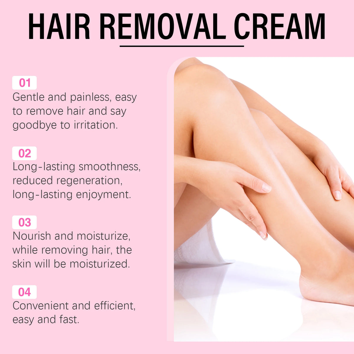 Smooth Skin Hair Removal Cream for Painless and Easy Body Grooming