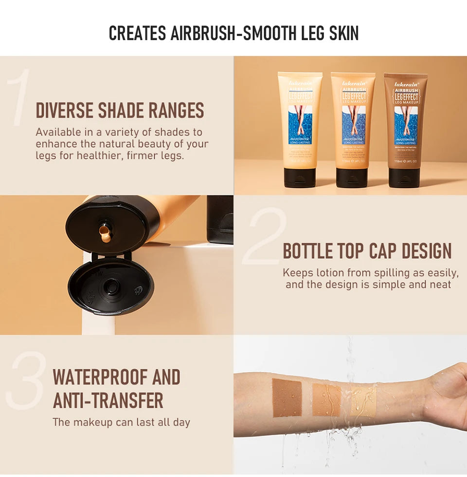 For Flawless Skin Leg Makeup Body Foundation Waterproof Long Lasting - 8