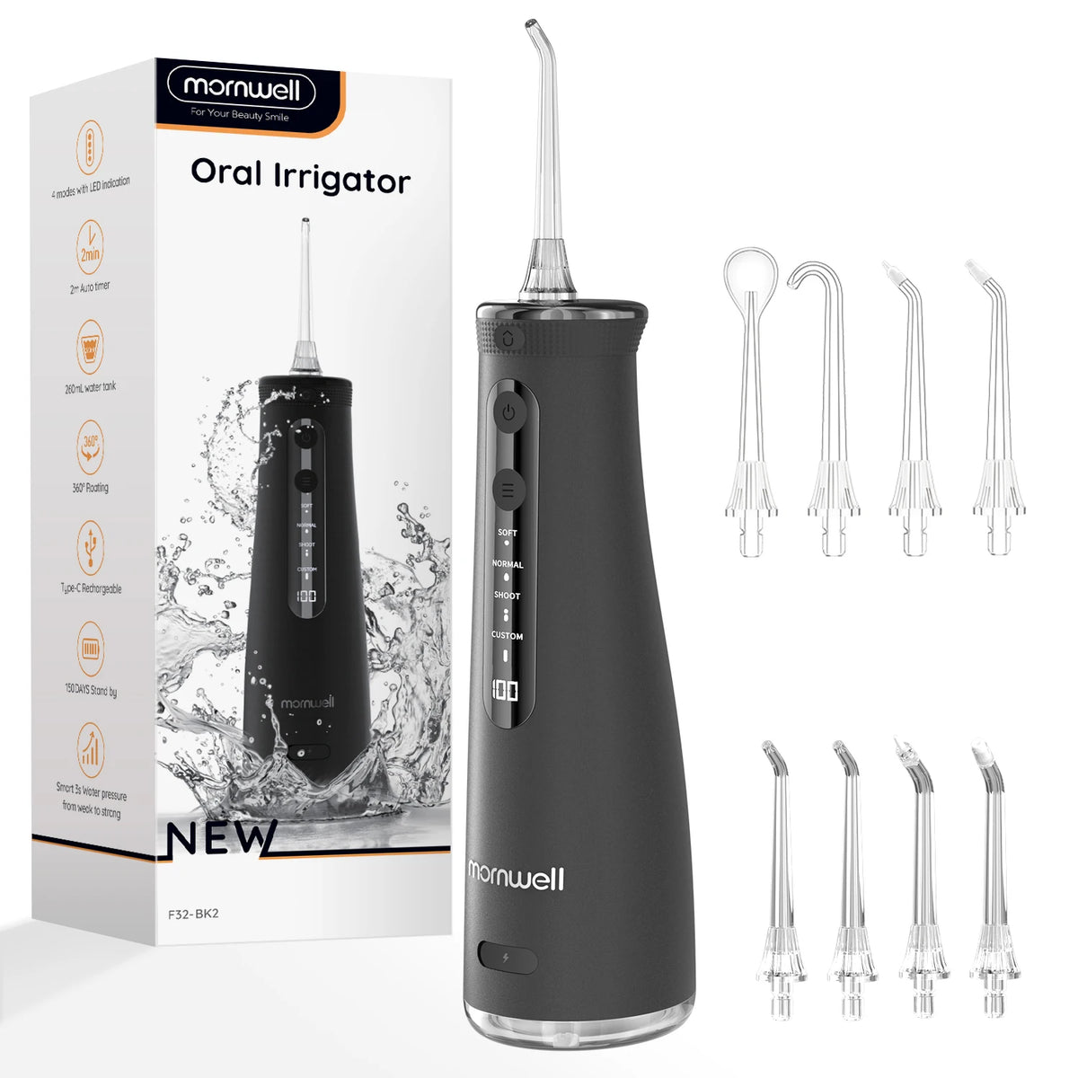 Home Teeth Whitening Oral Water Flosser for Deep Cleaning and Gum Care