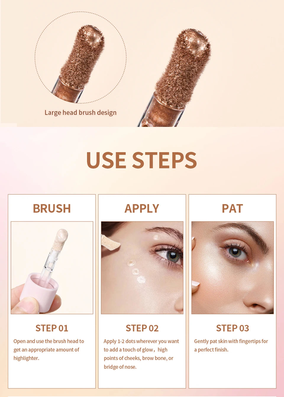 Daily Makeup Natural Light Liquid Highlighter for Radiant Glow - 18