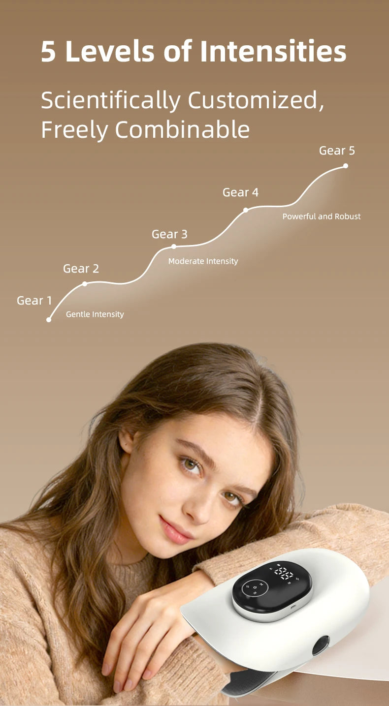 At Home Hand Massager Machine for Deep Palm Kneading and Finger Stretching - 14