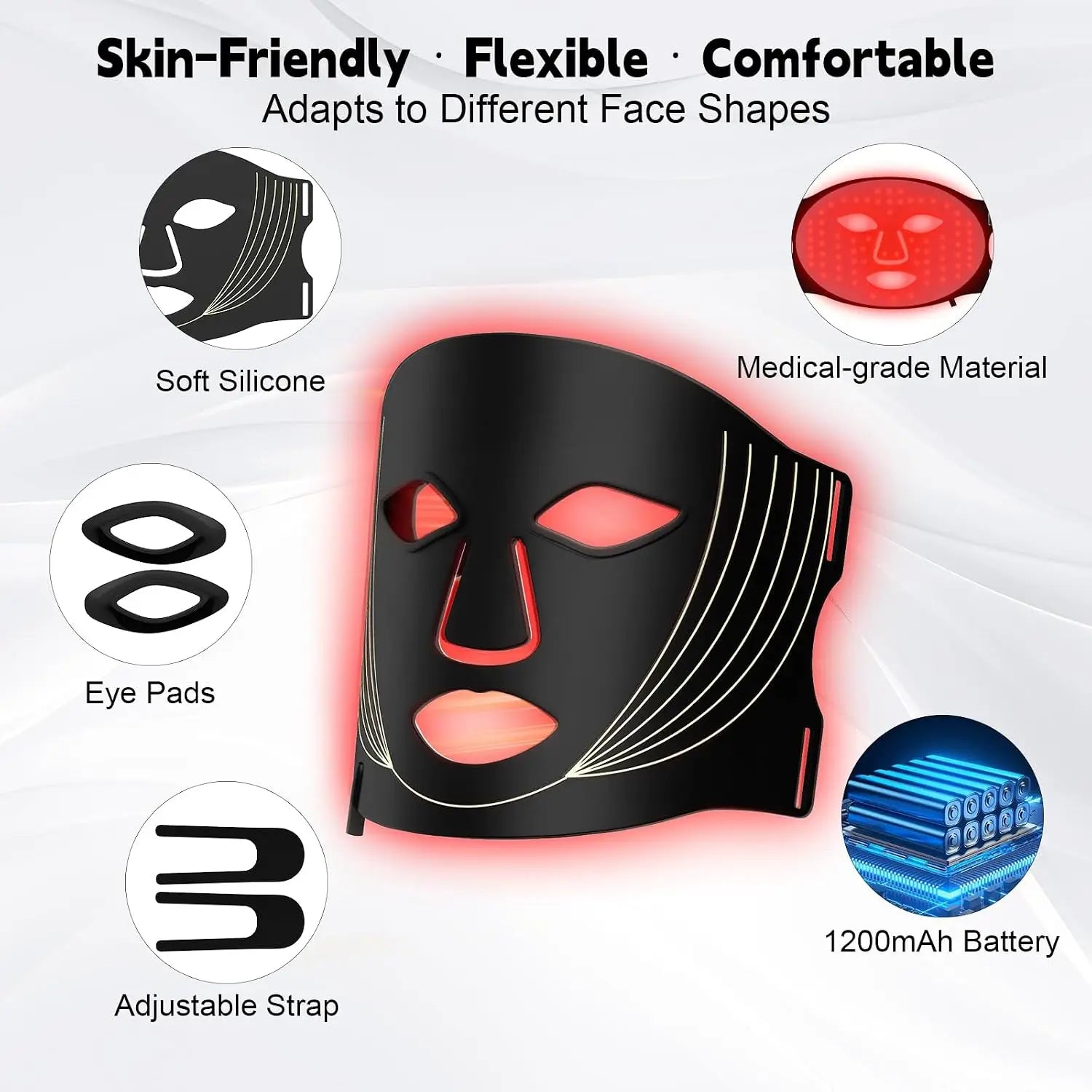 Home Spa Facial Care LED Face Mask for Glowing Skin - 4