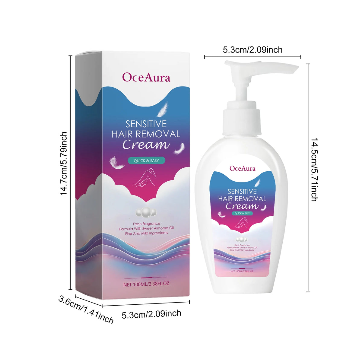 At Home Body Grooming Hair Removal Cream for Painless Soft Skin Care