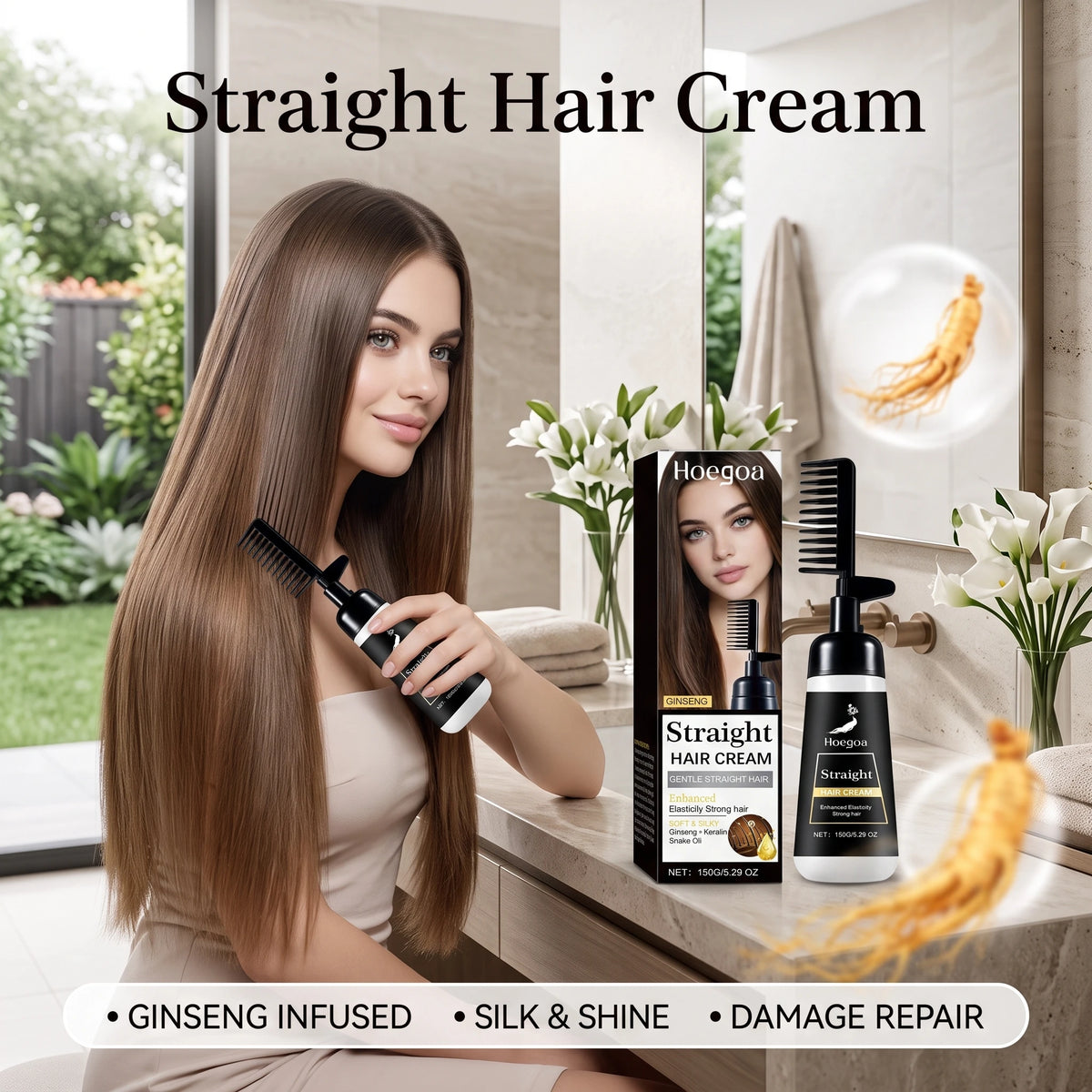 At Home Hair Straightening Cream For Frizzy Hair
