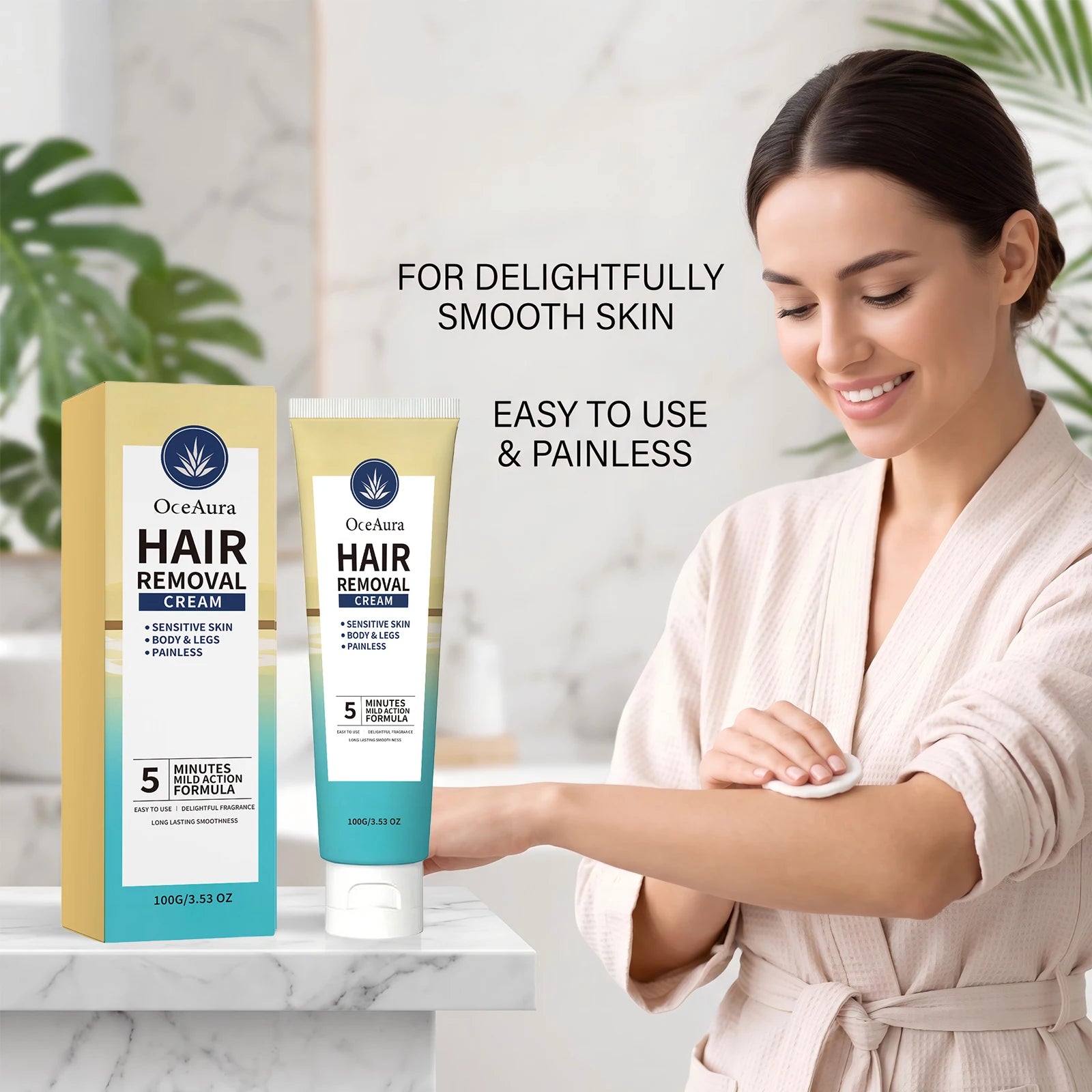 Smooth Skin Hair Removal Cream Painless Formula - 6