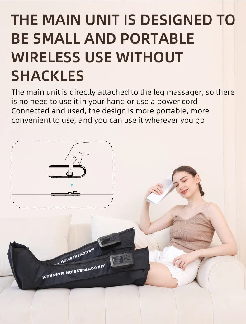 At Home Leg Air Compression Massager for Deep Muscle Relaxation