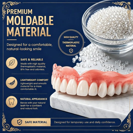 At Home Moldable Silicone Dentures Full Set for Custom Comfort Fit