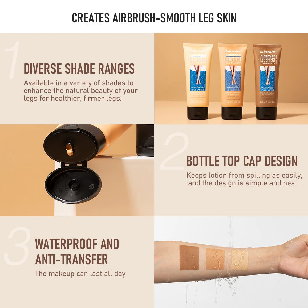 For Flawless Skin Leg Makeup Body Foundation Waterproof Long Lasting - 3
