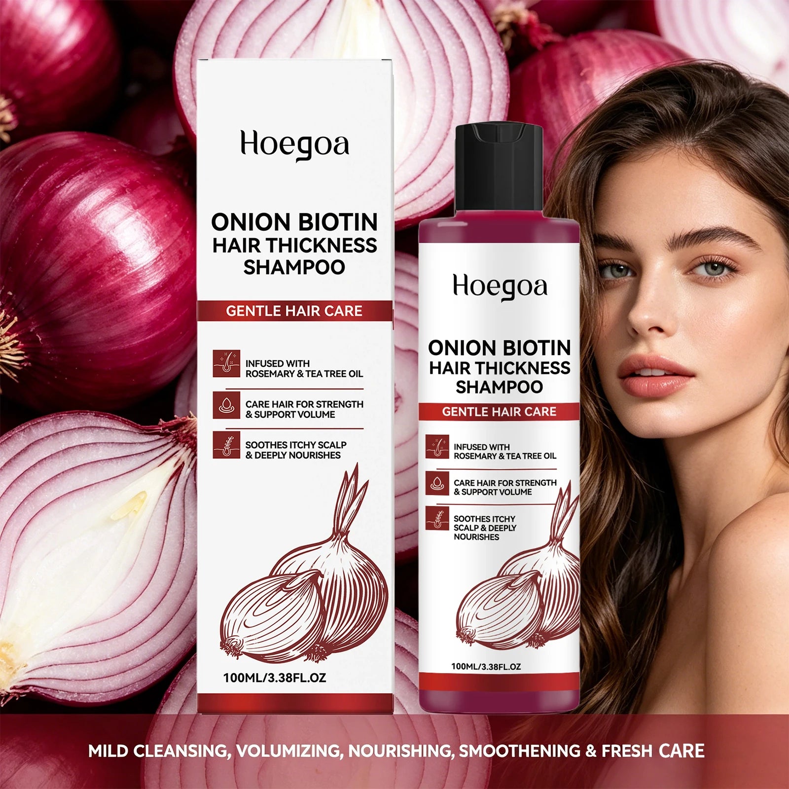 Daily Shower Onion Biotin Shampoo for Voluminous and Smooth Hair Care - 2