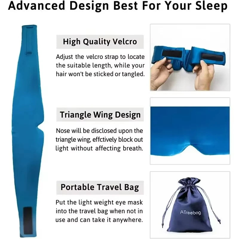 Better Travel Rest Silk Sleep Mask for Soft Pressureless Eye Coverage - 6