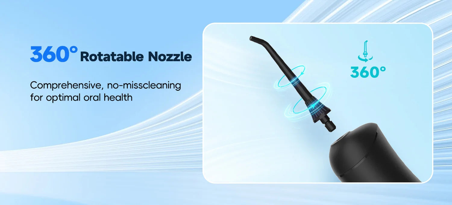 Bathroom Oral Irrigator Portable Water Flosser with Five Jet Nozzles - 10