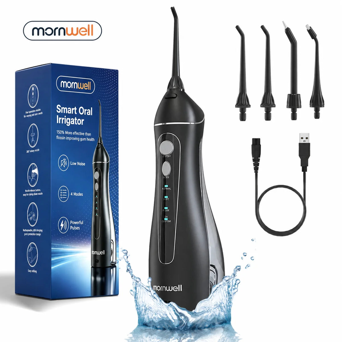 Daily Routine Cordless Water Flosser for Teeth Deep Cleaning and Gum Care