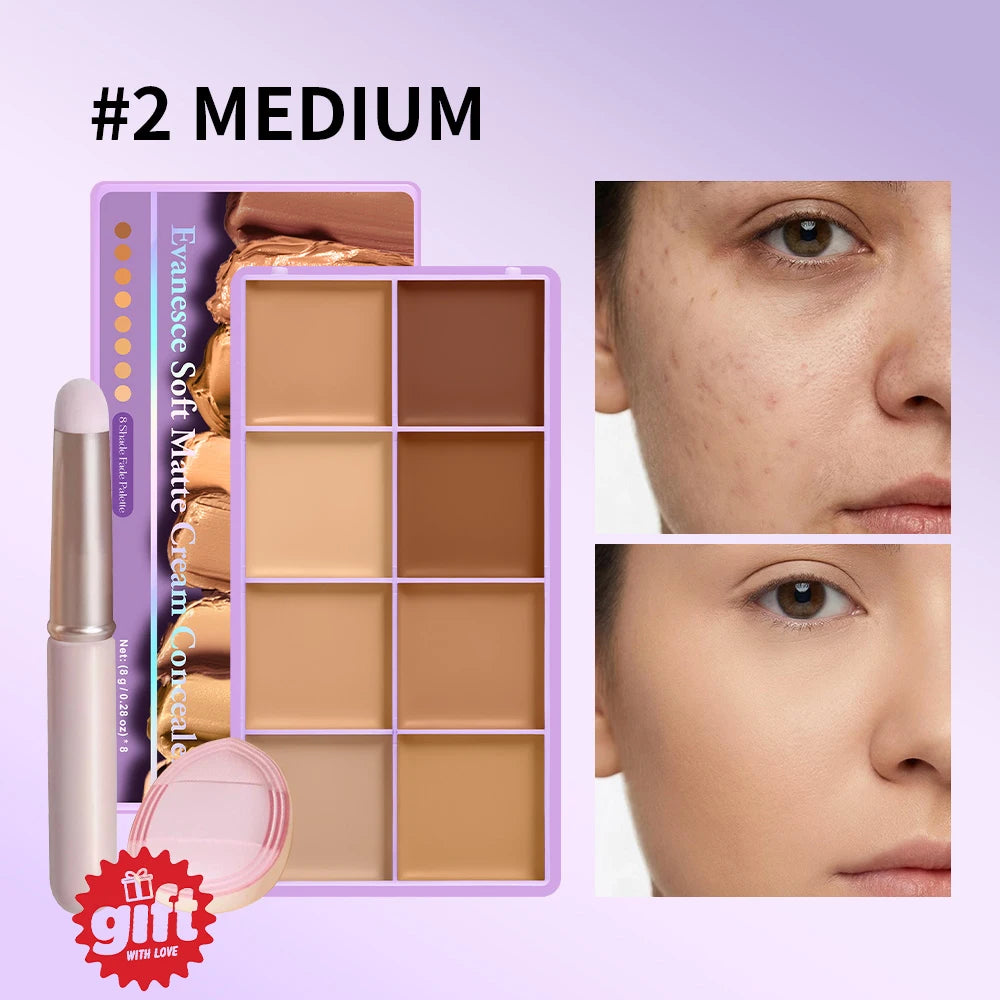 Daily Makeup Cream Concealer Palette Long Wear Natural Flawless Soft Matte