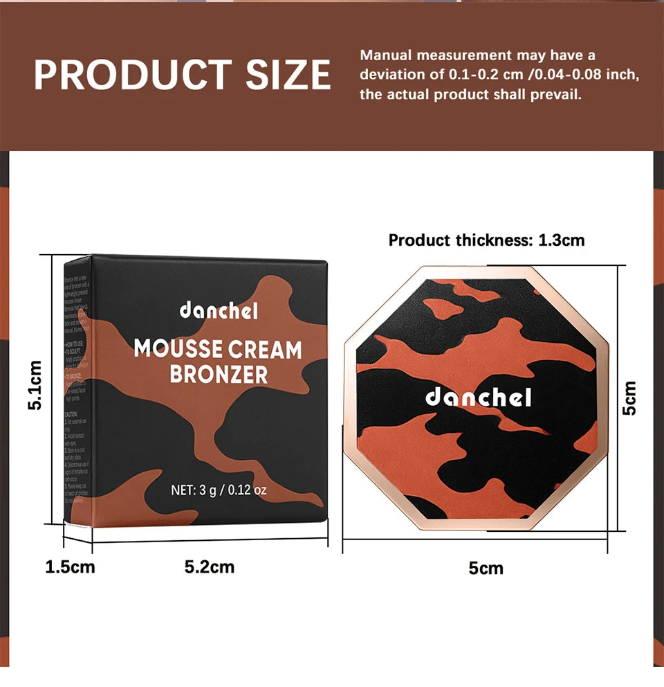 Daily Makeup Cream Mousse Contour Bronzer Soft Blend Matte Sculpt Shading