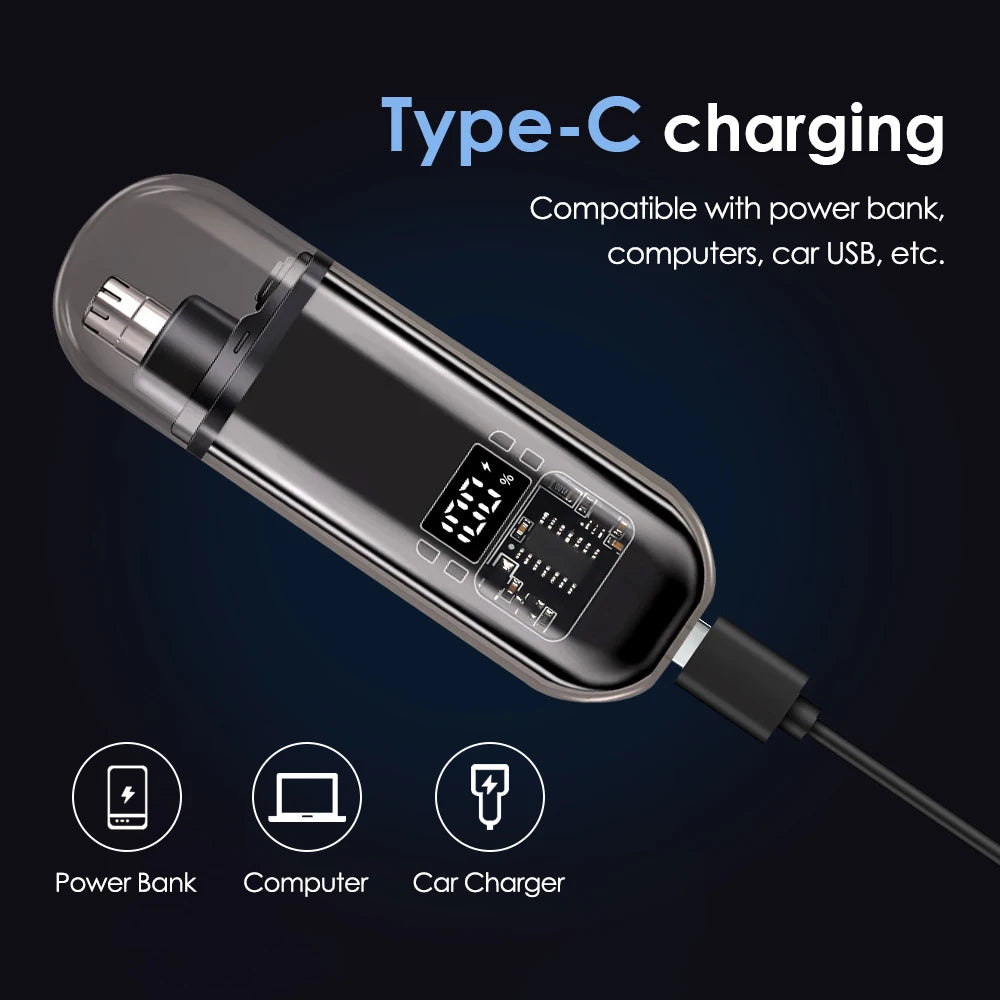 Daily Grooming Electric Nose Hair Trimmer for Painless Personal Care
