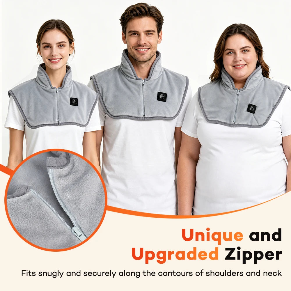 Winter Electric Heating Shoulder Neck Pad USB Heated Back Wrap Shawl - 4