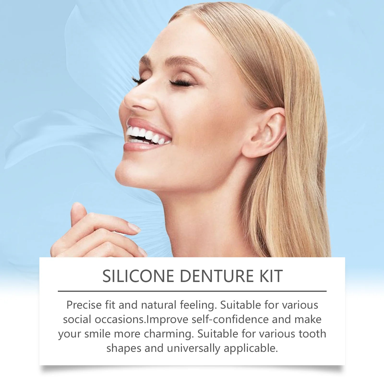 Missing Teeth Silicone Denture Set for Natural Smile and Easy Chewing - 8