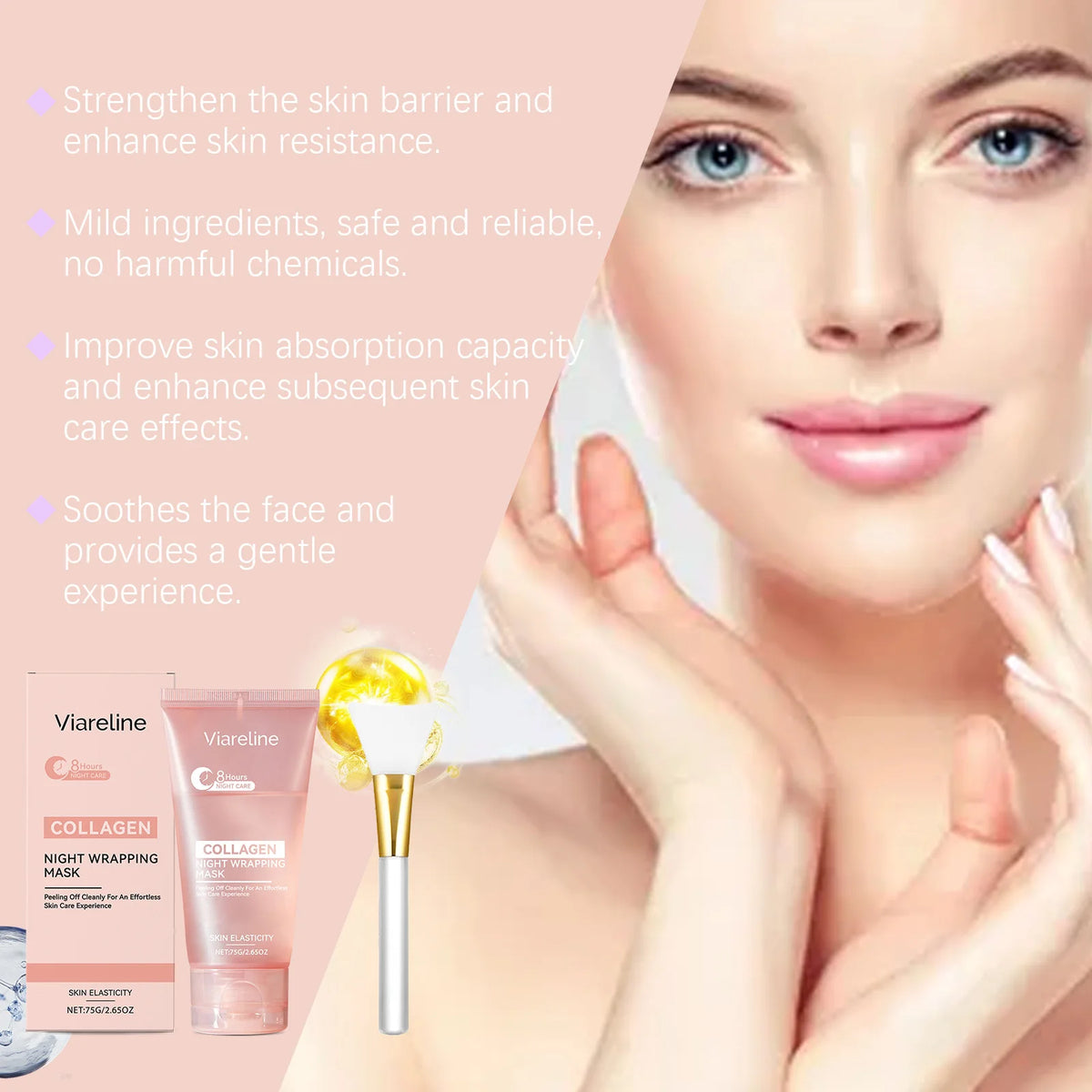 Overnight Skincare Routine Collagen Night Wrapping Peel Off Mask